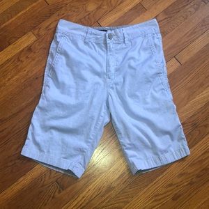 Buckle Black Flat Front Shorts